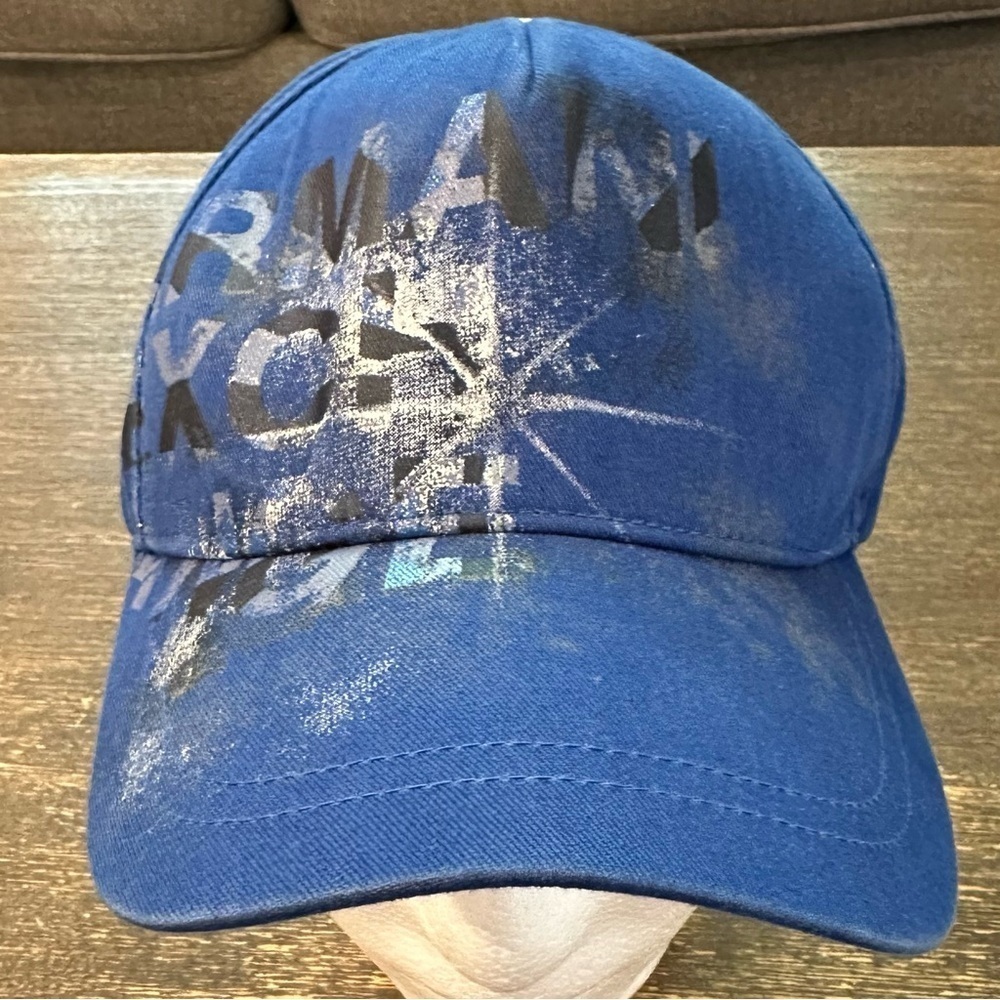 Y2K ARMANI EXCHANGE A|X TRACKER BASEBALL HAT Cap Grunge Graffiti Abstract OS
